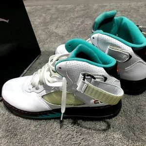 AJF 5 - Sz. 12 Mens White / Spice-Light Retro Blk